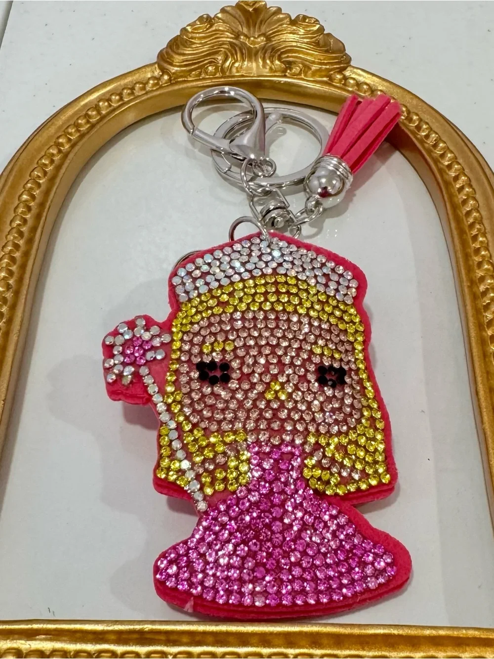 New Pink Rhinestone Good Witch Glenda  with Tassel